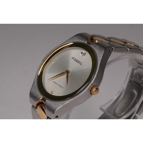 Fossil Arkitekt Watch FS-2787 Mens 35mm Two Tone Case Band Quartz Two Hands - Picture 5 of 8